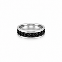 Maille Incrustée Argent/Noir