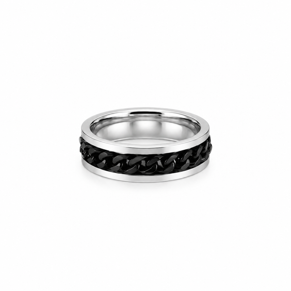 Maille Incrustée Argent/Noir