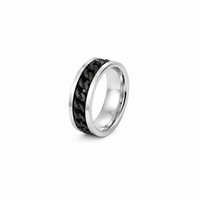 Maille Incrustée Argent/Noir